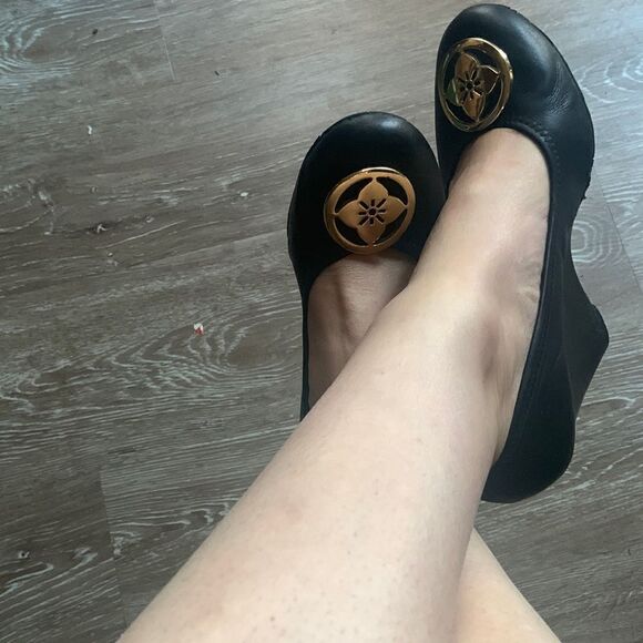 Bcbg generation black wedge heels size 8 1/2 GUC ❤️ - Picture 12 of 16